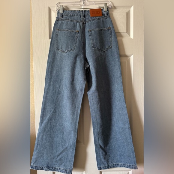 Princess Polly Jeans Womens Size 4 Blue Wide Leg High Rise Light Wash Denim - Picture 3 of 8